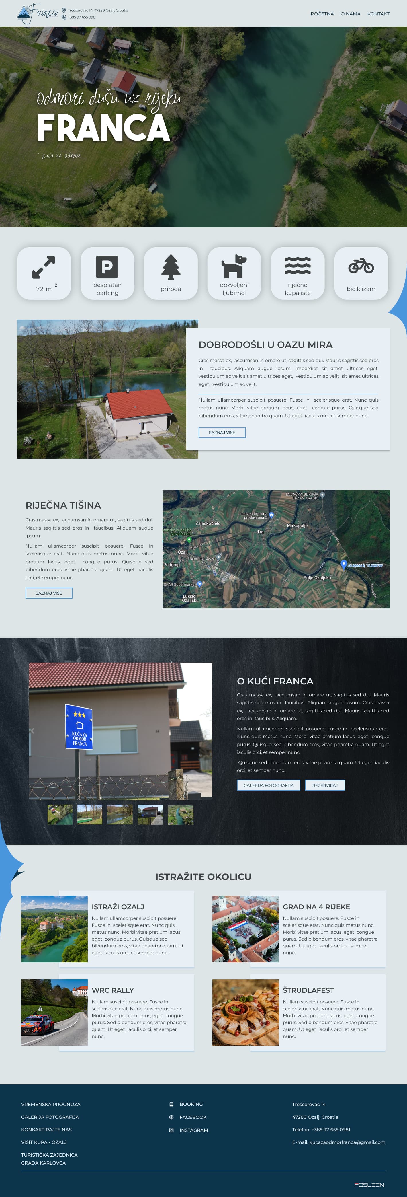 Holiday home website + identity
